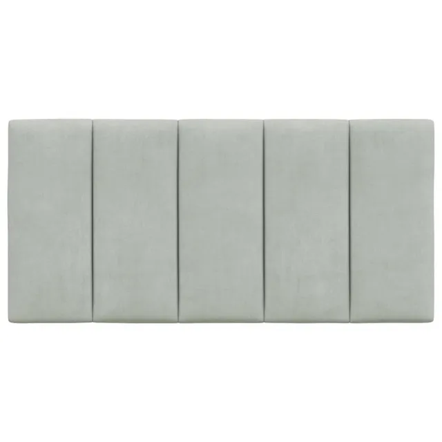 Coussin de tête de lit Hanko gris clair 100 cm velours
