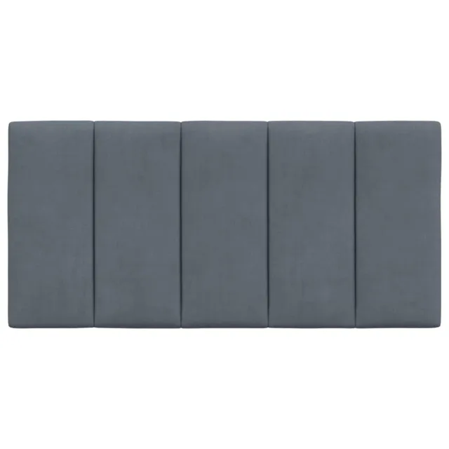 Coussin de tête de lit Hanko gris foncé 100 cm velours