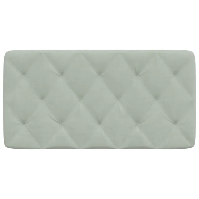 Coussin de tête de lit gris clair 100 cm velours