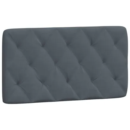 Coussin de tête de lit gris foncé 100 cm velours 2