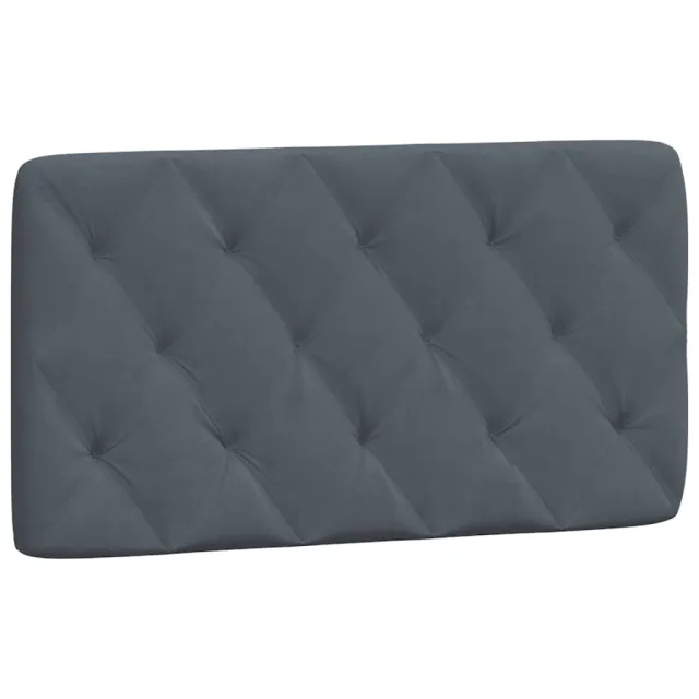 Coussin de tête de lit gris foncé 100 cm velours