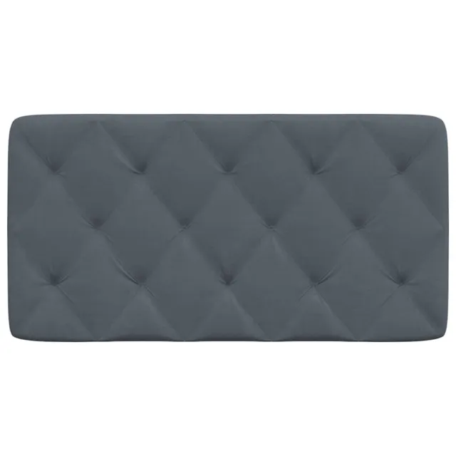 Coussin de tête de lit gris foncé 100 cm velours