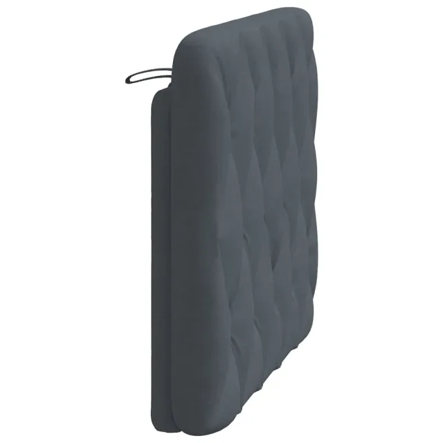 Coussin de tête de lit gris foncé 100 cm velours