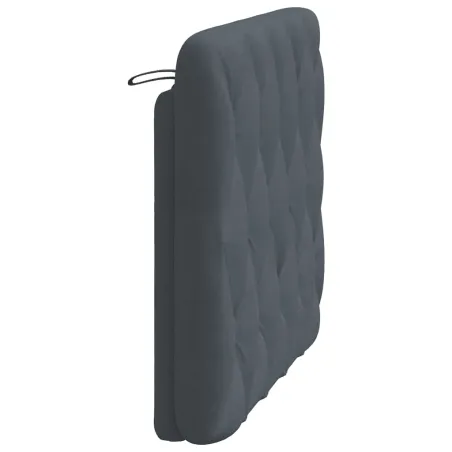 Coussin de tête de lit gris foncé 100 cm velours