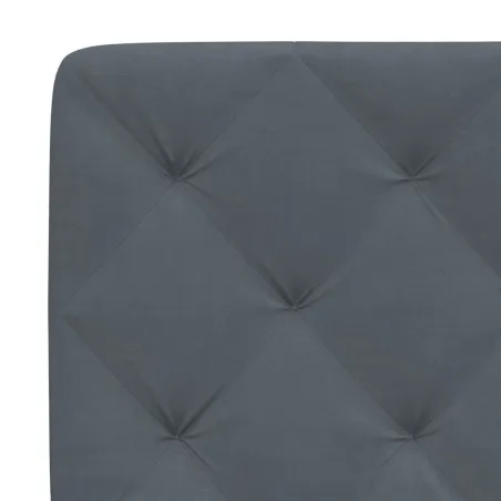 Coussin de tête de lit gris foncé 100 cm velours