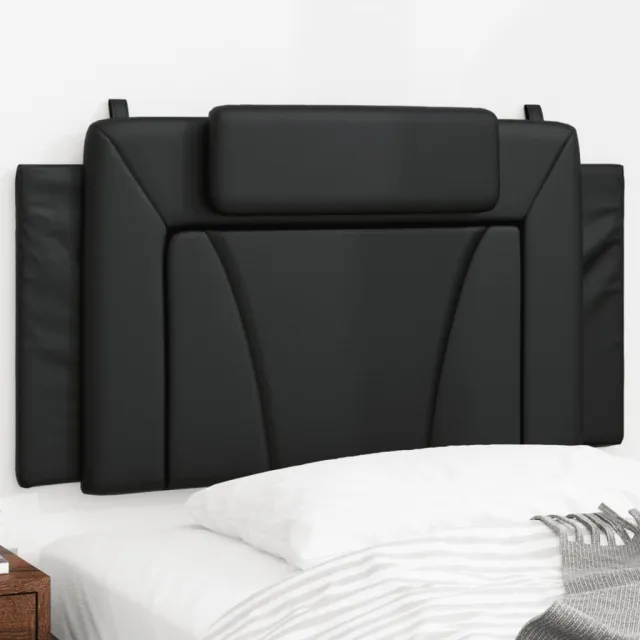 Coussin de tête de lit Viana noir 100 cm similicuir