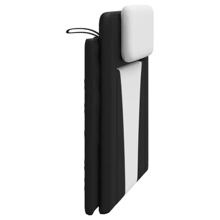 Coussin de tête de lit Viana noir et blanc 100 cm similicuir