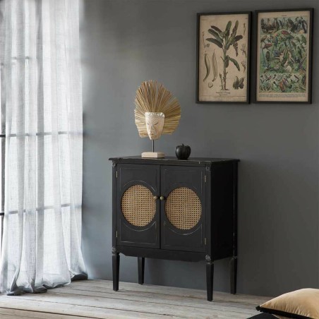 Meuble d'Entrée Alexandra House Living Noir 38 x 90 x 80 cm