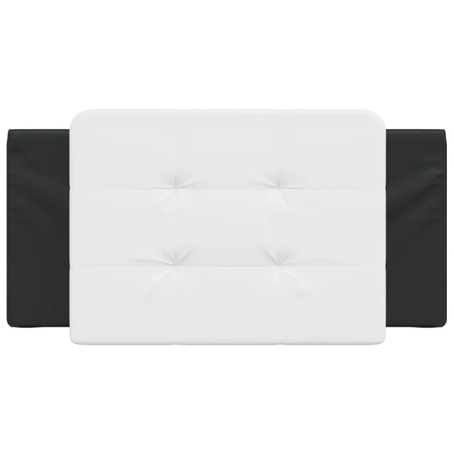 Coussin de tête de lit Zadar noir et blanc 100 cm similicuir