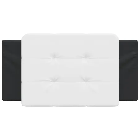 Coussin de tête de lit Zadar noir et blanc 100 cm similicuir