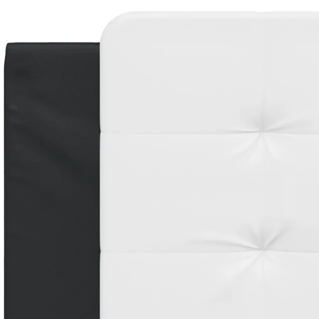 Coussin de tête de lit Zadar noir et blanc 100 cm similicuir