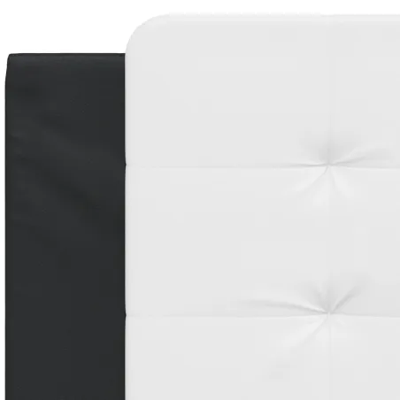 Coussin de tête de lit Zadar noir et blanc 100 cm similicuir
