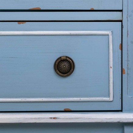 Armoire Alexandra House Living Bleu Rotin Bois d'épicéa Bois MDF 42 2