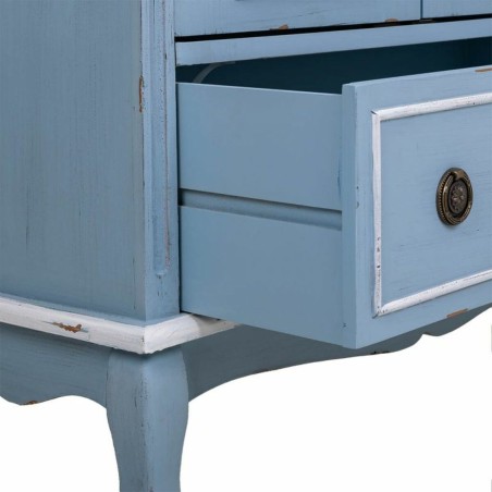 Armario Alexandra House Living Azul Ratán Madera de abeto Madera MDF