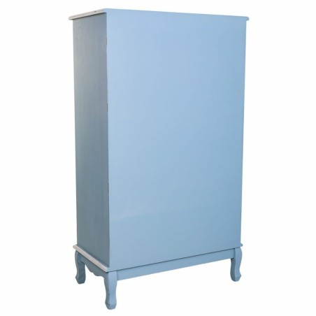 Cupboard Alexandra House Living Blue Rattan Fir wood MDF Wood 42 x 138