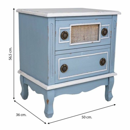 Comodino Alexandra House Living Azzurro 36 x 56 x 50 cm