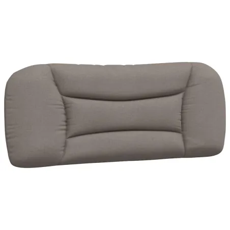 Cadre de lit sans matelas Hvar taupe 100x200 cm tissu