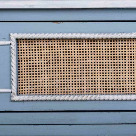 Ladenkast Alexandra House Living Blauw Rotan Sparrenhout Hout MDF 38 x 2