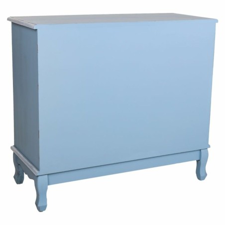 Cassettiera Alexandra House Living Azzurro Rattan Legno di abete Legno
