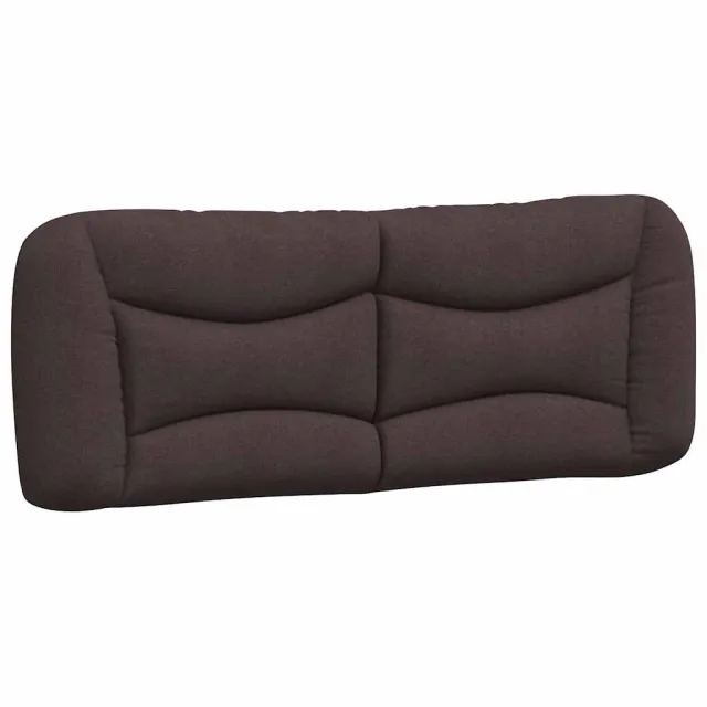 Cadre de lit sans matelas Hvar marron foncé 140x190 cm tissu