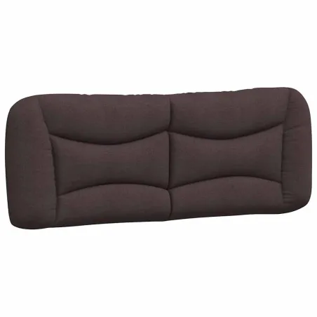 Cadre de lit sans matelas Hvar marron foncé 140x190 cm tissu
