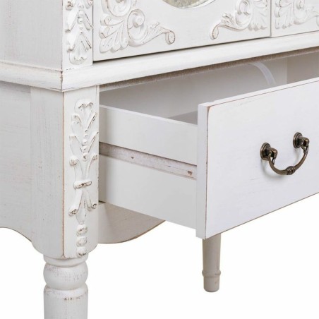 Armario Alexandra House Living Blanco Vidrio Madera de abeto Madera MD