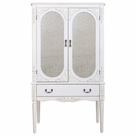 Armario Alexandra House Living Blanco Vidrio Madera de abeto Madera MD