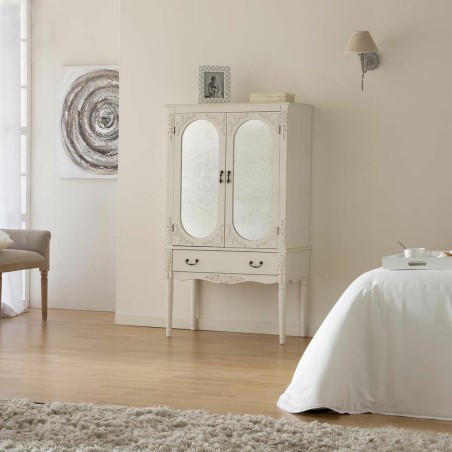 Kast Alexandra House Living Wit Glas Sparrenhout Hout MDF 12 x 140 x 8