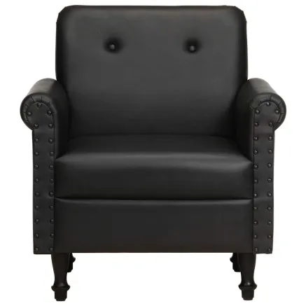 Chaise cabriolet noir cuir véritable 2