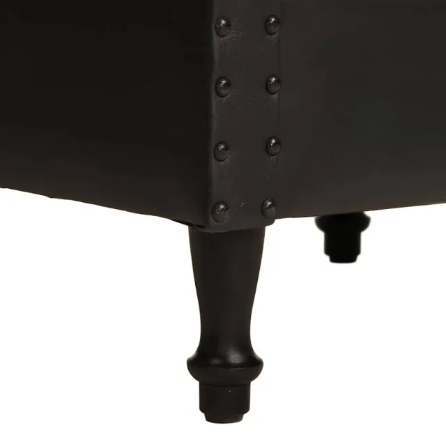 Chaise cabriolet noir cuir véritable