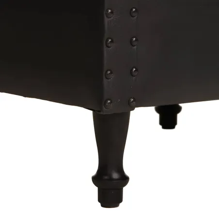 Chaise cabriolet noir cuir véritable