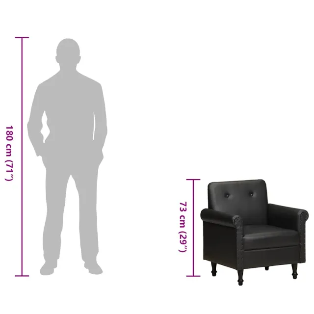 Chaise cabriolet noir cuir véritable