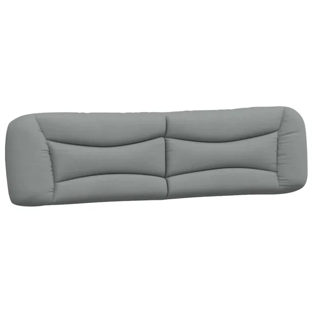 Cadre de lit sans matelas Hvar gris clair 200x200 cm tissu
