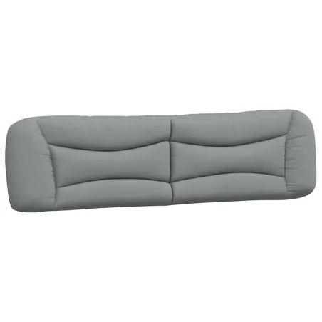 Cadre de lit sans matelas Hvar gris clair 200x200 cm tissu