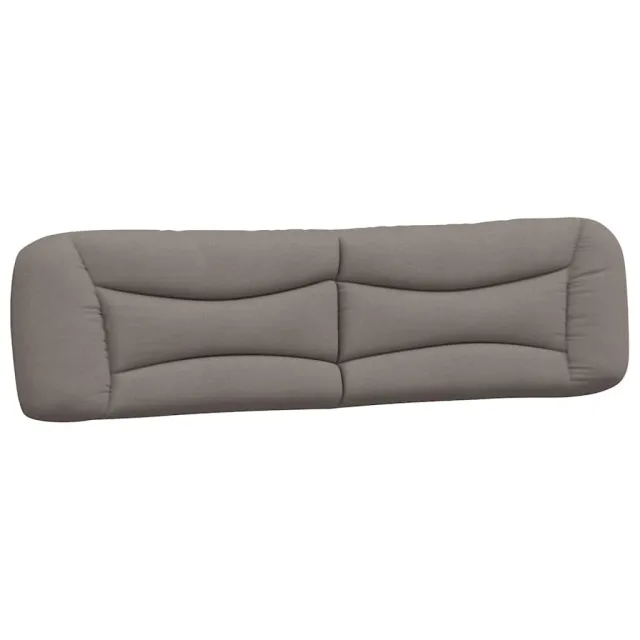 Cadre de lit sans matelas Hvar taupe 200x200 cm tissu