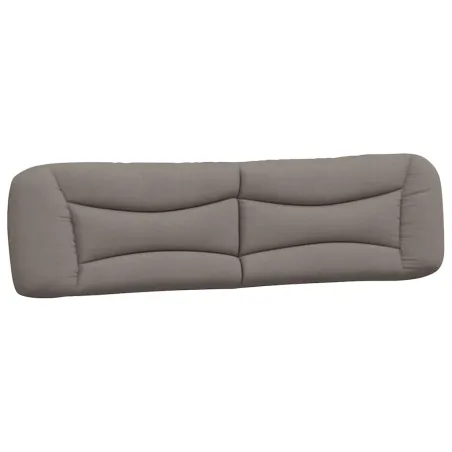 Cadre de lit sans matelas Hvar taupe 200x200 cm tissu