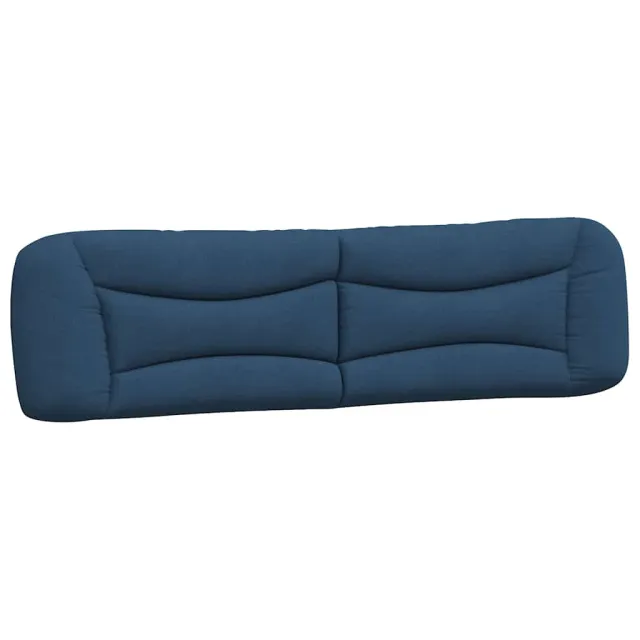 Cadre de lit sans matelas Hvar bleu 200x200 cm tissu