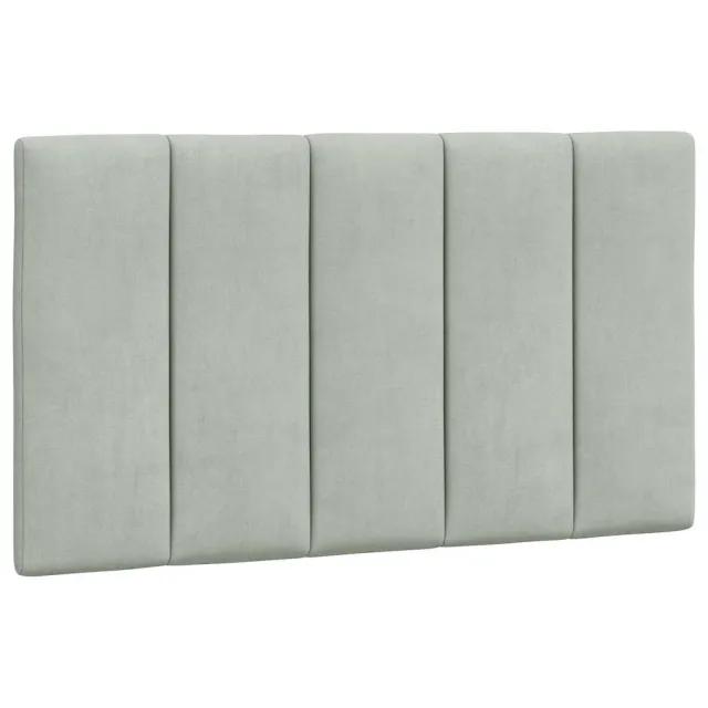 Cadre de lit sans matelas Hanko gris clair 80x200 cm velours
