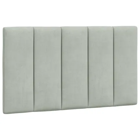 Cadre de lit sans matelas Hanko gris clair 80x200 cm velours