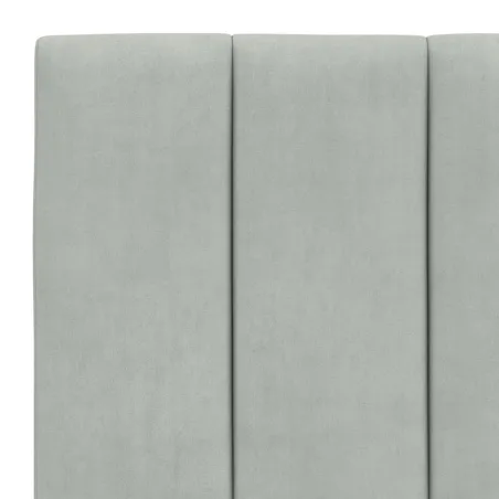 Cadre de lit sans matelas Hanko gris clair 80x200 cm velours