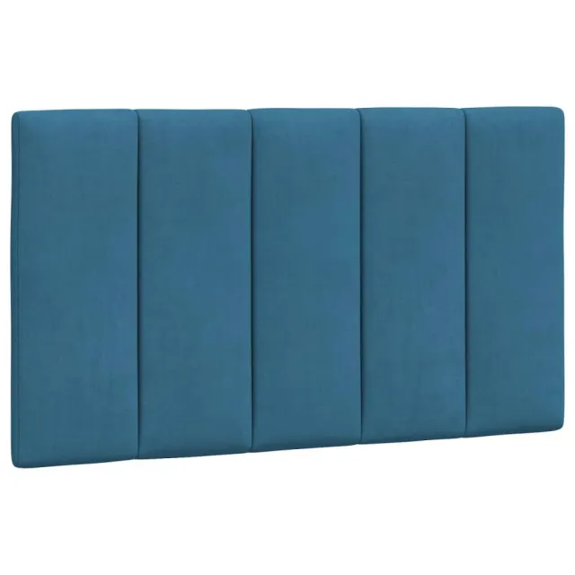 Cadre de lit sans matelas Hanko bleu 80x200 cm velours