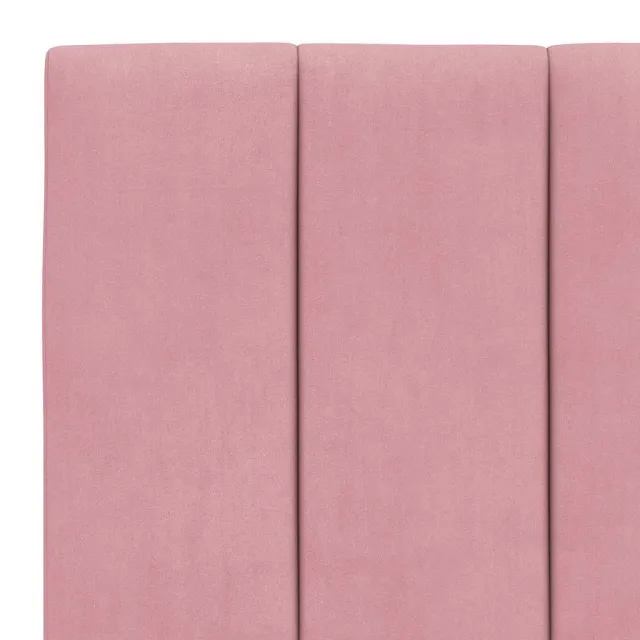 Cadre de lit sans matelas Hanko rose 80x200 cm velours