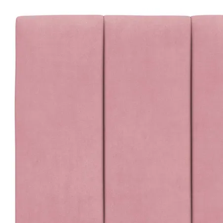 Cadre de lit sans matelas Hanko rose 80x200 cm velours