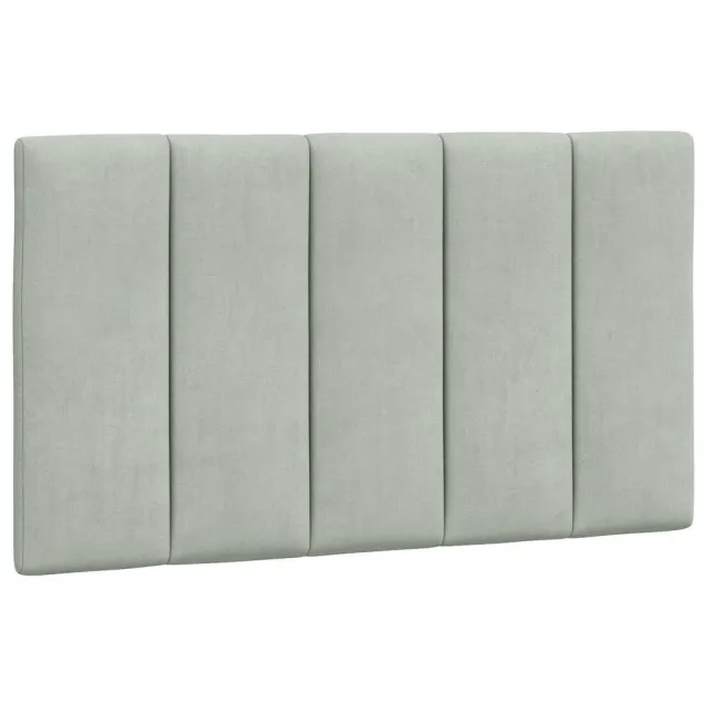 Cadre de lit sans matelas Hanko gris clair 90x190 cm velours