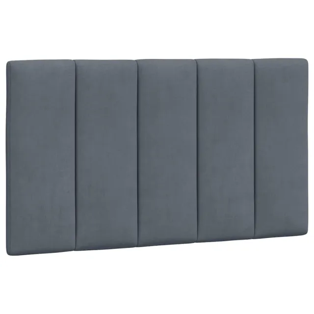 Cadre de lit sans matelas Hanko gris foncé 90x190 cm velours