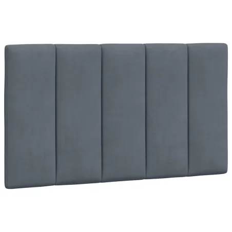 Cadre de lit sans matelas Hanko gris foncé 90x190 cm velours