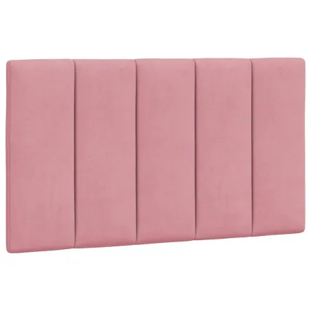 Cadre de lit sans matelas Hanko rose 90x190 cm velours