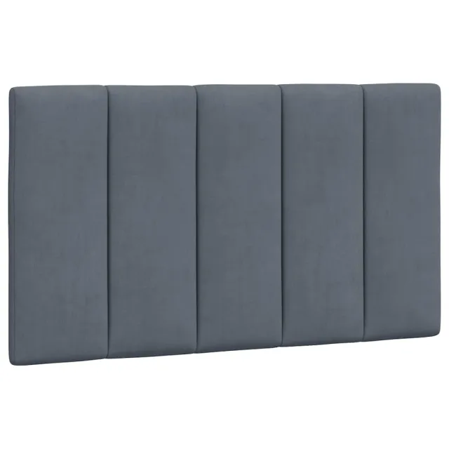 Cadre de lit sans matelas Hanko gris foncé 90x200 cm velours
