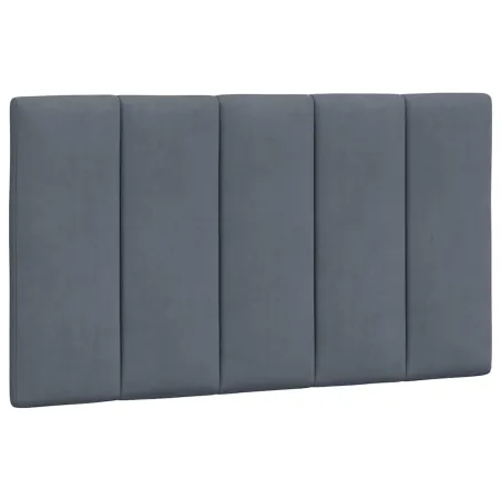 Cadre de lit sans matelas Hanko gris foncé 90x200 cm velours
