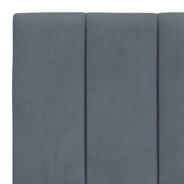 Cadre de lit sans matelas Hanko gris foncé 90x200 cm velours